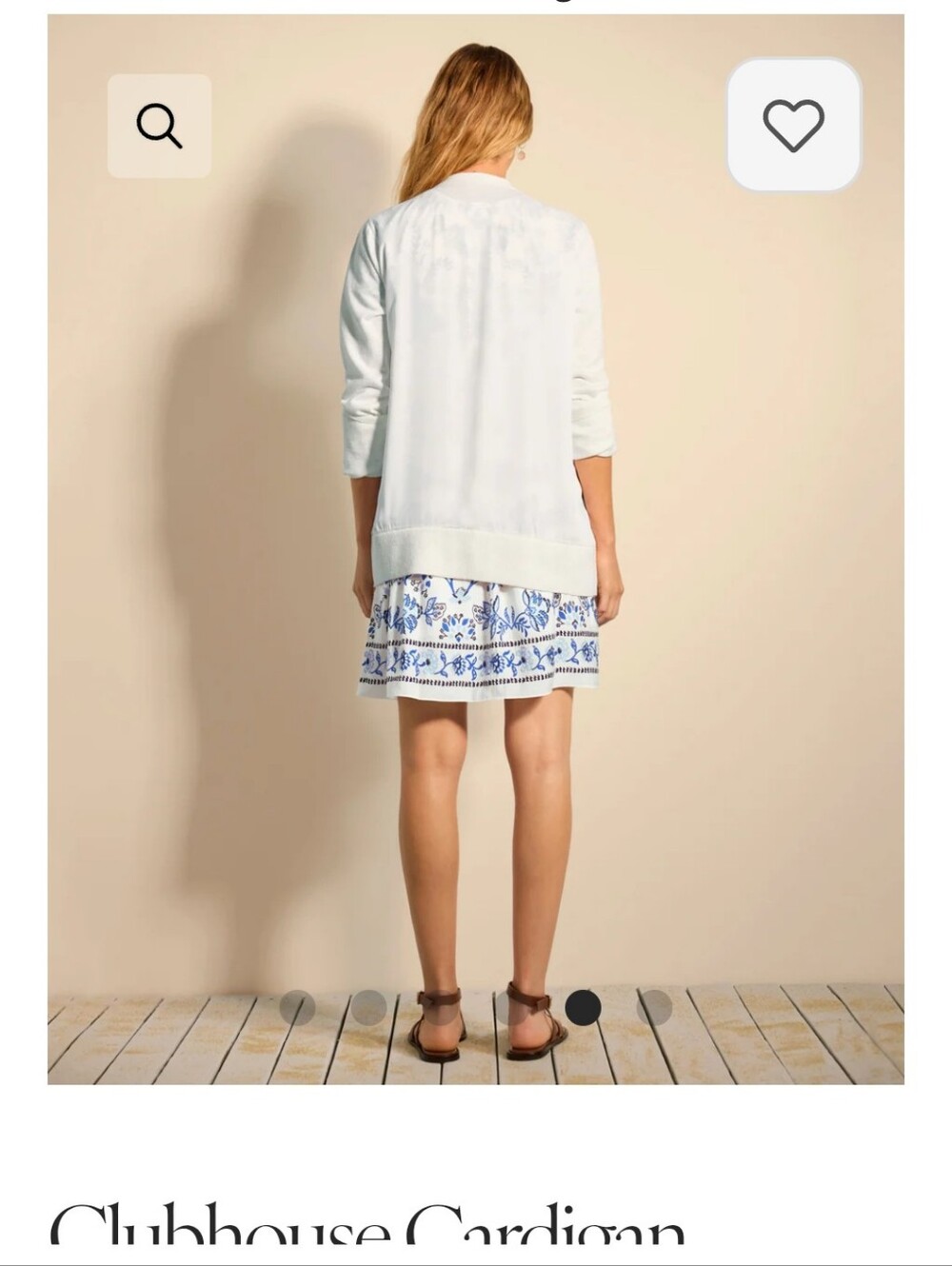 CAbi Clubhouse White Open-Front Lighweight Cardigan! Sz. S - NWT! - Picture 4 of 4